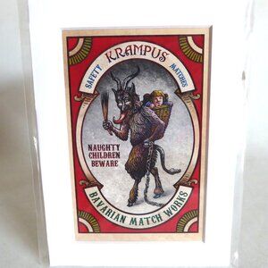 NEW KRAMPUS BAVARIAN CHRISTMAS NAUGHTY CHILDREN ART PRINT BY CHET PHILLIPS